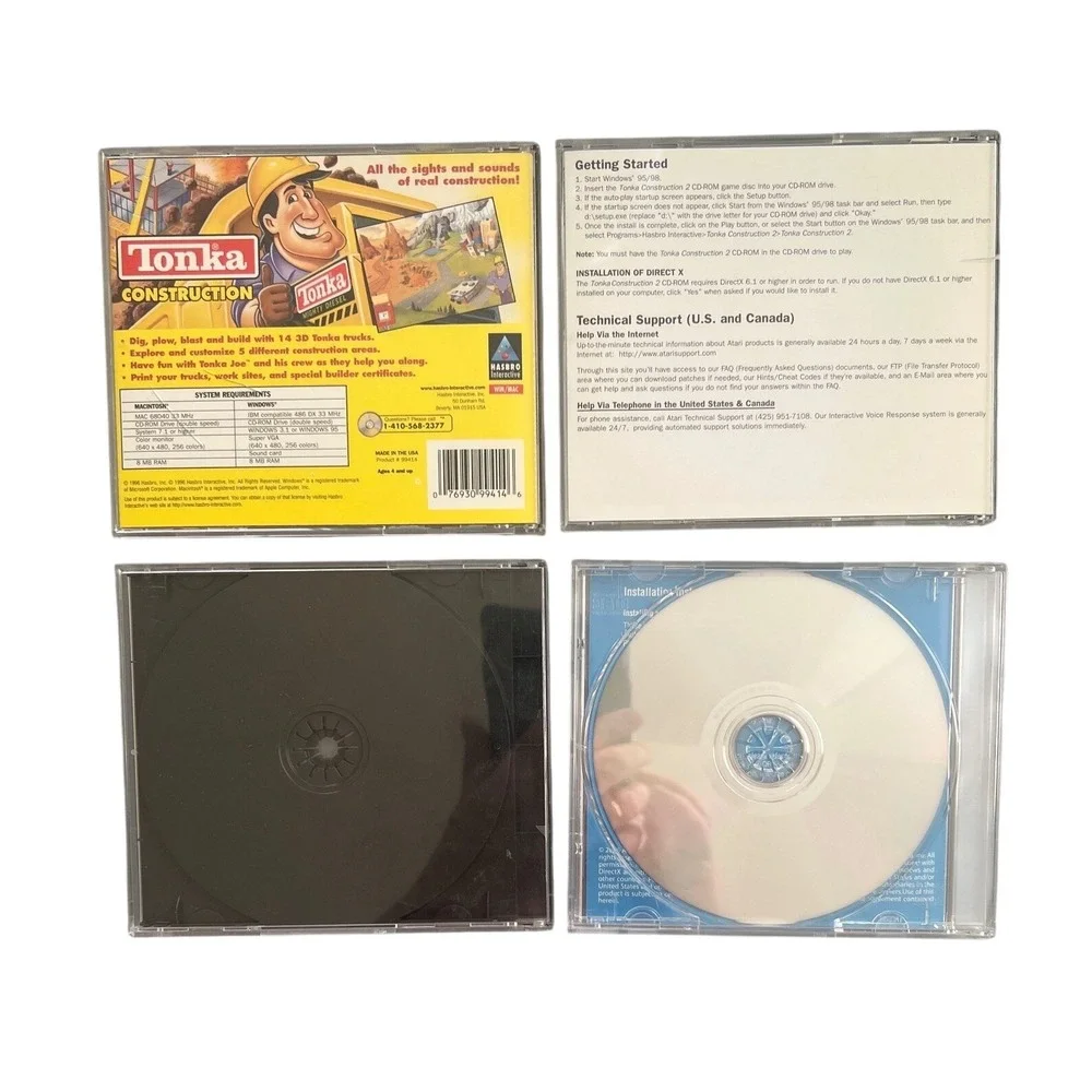 Tonka Construction Space Station Search & Rescue 2 PC CD-ROM Game Lot